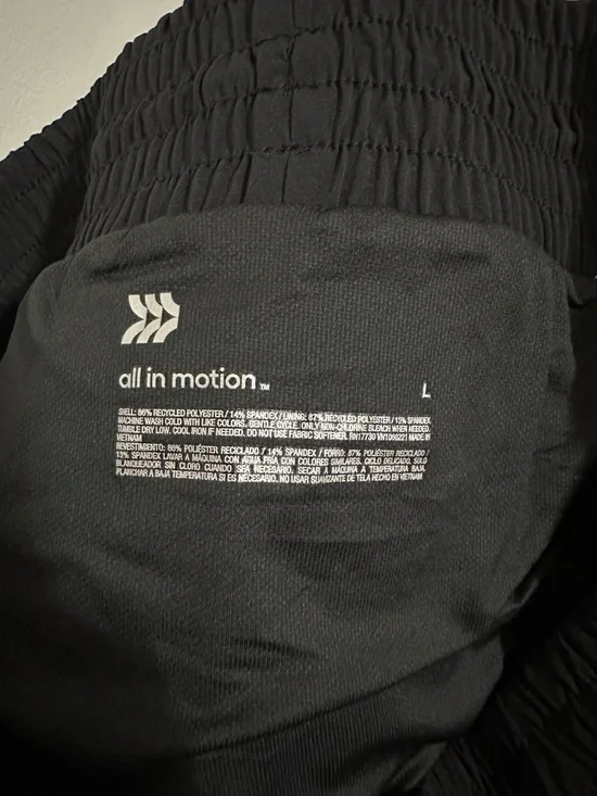 all in motion Black Women's Athletic Running Shorts with Drawcord size L - Picture 2 of 7
